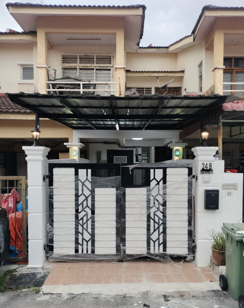 renovate rumah,wiring,plumbing,awning,grill,pinttu
